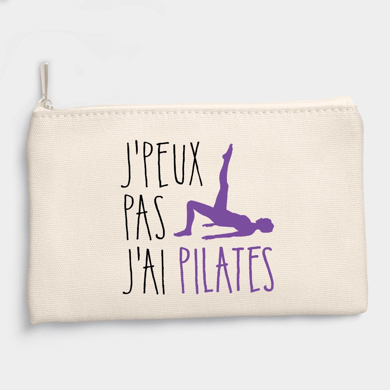 Pochette J'peux pas j'ai pilates Beige