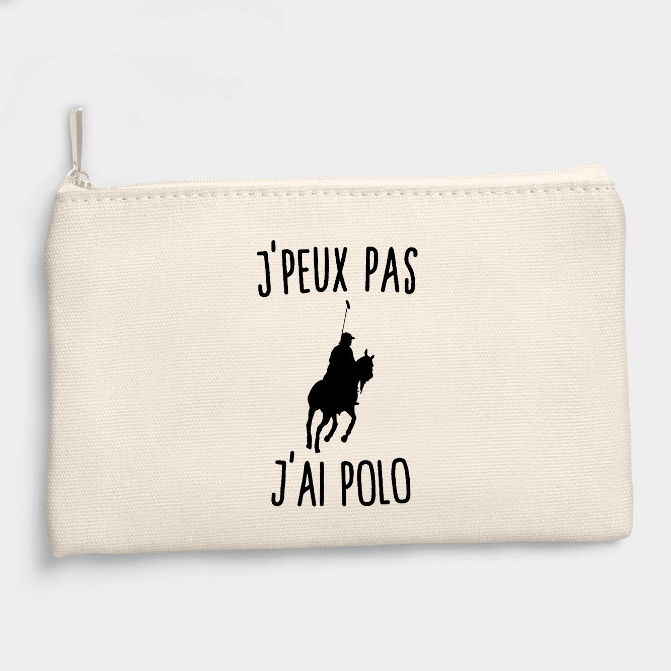 Pochette J'peux pas j'ai polo Beige