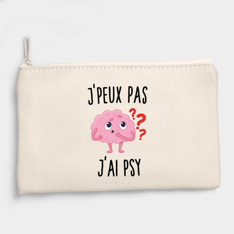 Pochette J'peux pas j'ai psy Beige