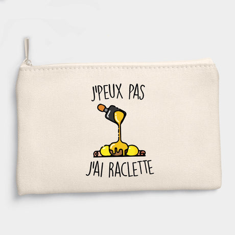 Pochette J'peux pas j'ai raclette Beige