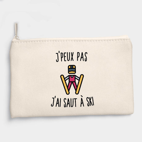 Pochette J'peux pas j'ai saut à ski Beige