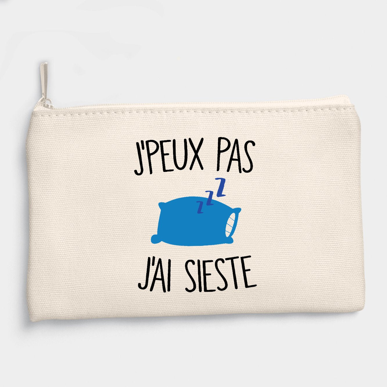 Pochette J'peux pas j'ai sieste Beige