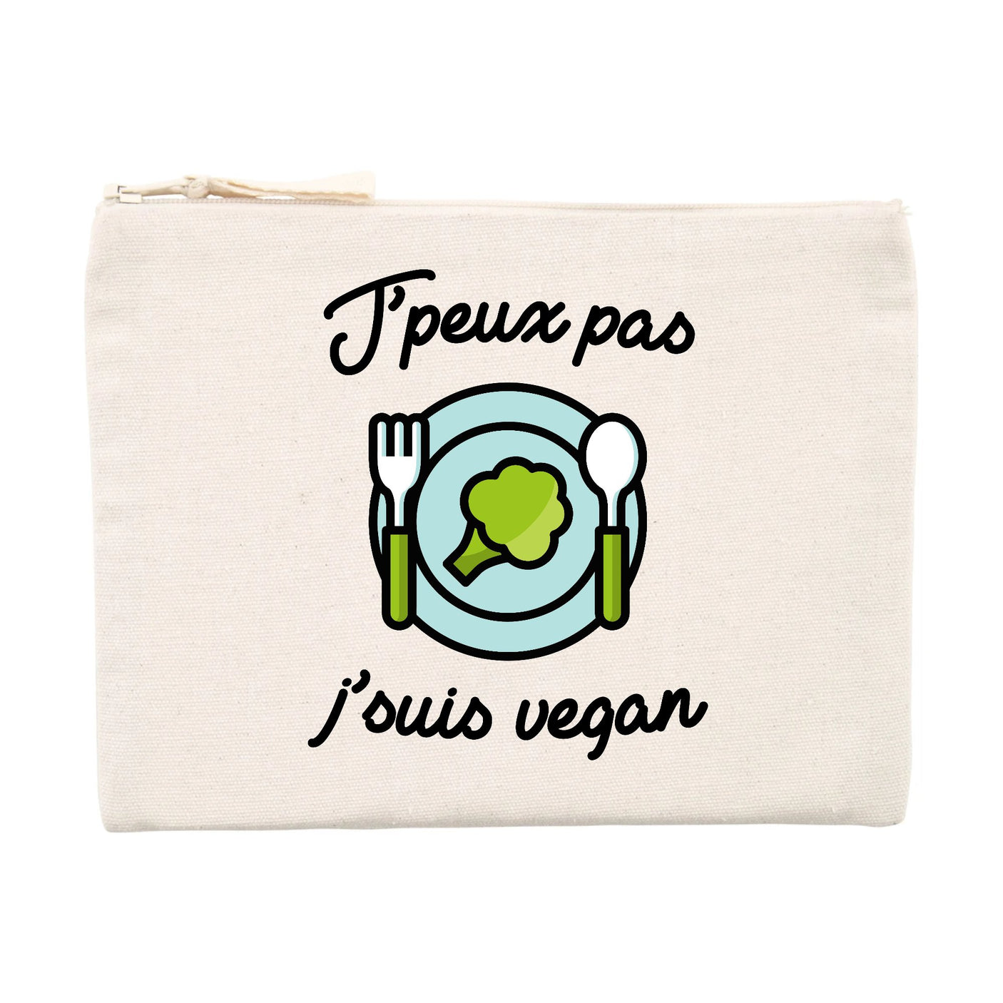 Pochette J'peux pas j'suis vegan 