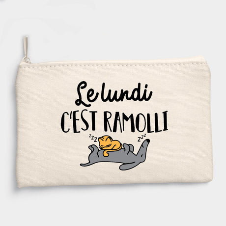 Pochette Le lundi c'est ramolli Beige