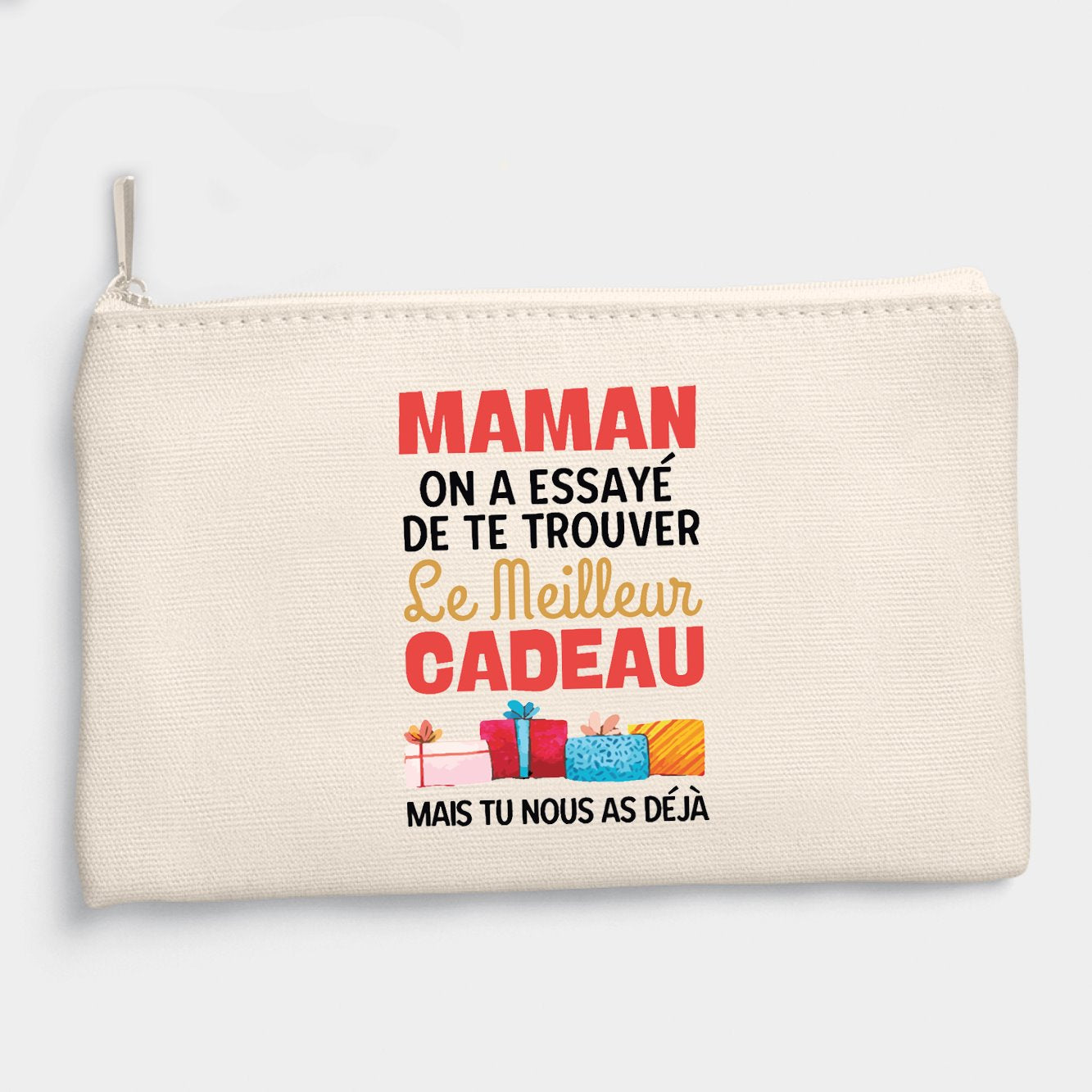 Pochette Le meilleur cadeau pour maman Beige