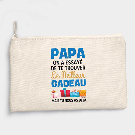 Pochette Le meilleur cadeau pour papa Beige