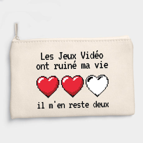 Pochette Les jeux vidéo ont ruiné ma vie il m'en reste deux Beige