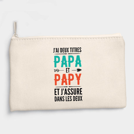 Pochette Papa et papy Beige