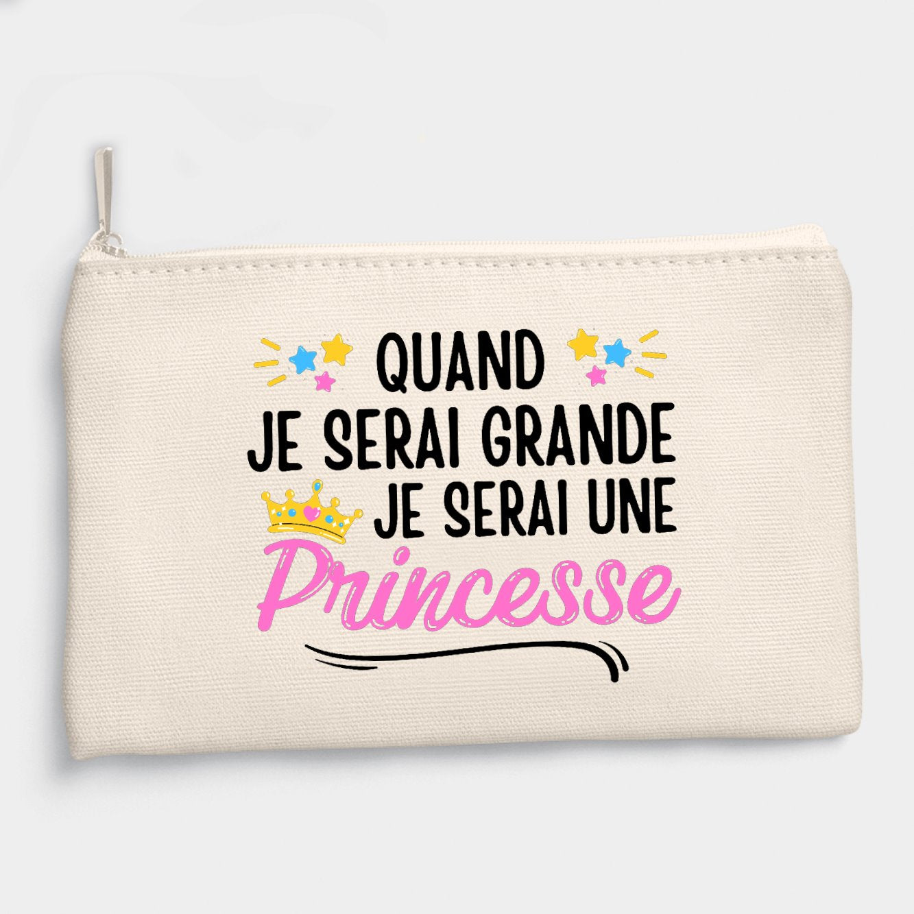 Pochette Quand je serai grande je serai une princesse Beige