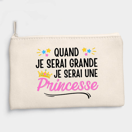 Pochette Quand je serai grande je serai une princesse Beige