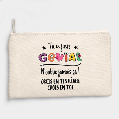 Pochette Tu es génial crois en tes rêves Beige