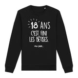 Sweat Adulte Anniversaire 18 ans 