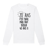 Sweat Adulte Anniversaire 20 ans 