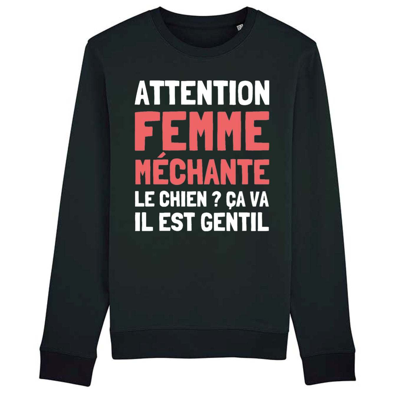 Sweat Adulte Attention femme méchante 