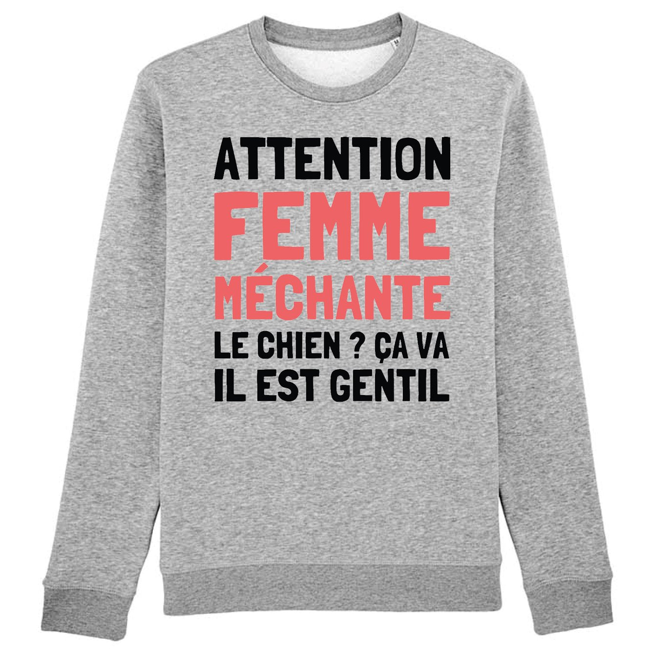 Sweat Adulte Attention femme méchante 