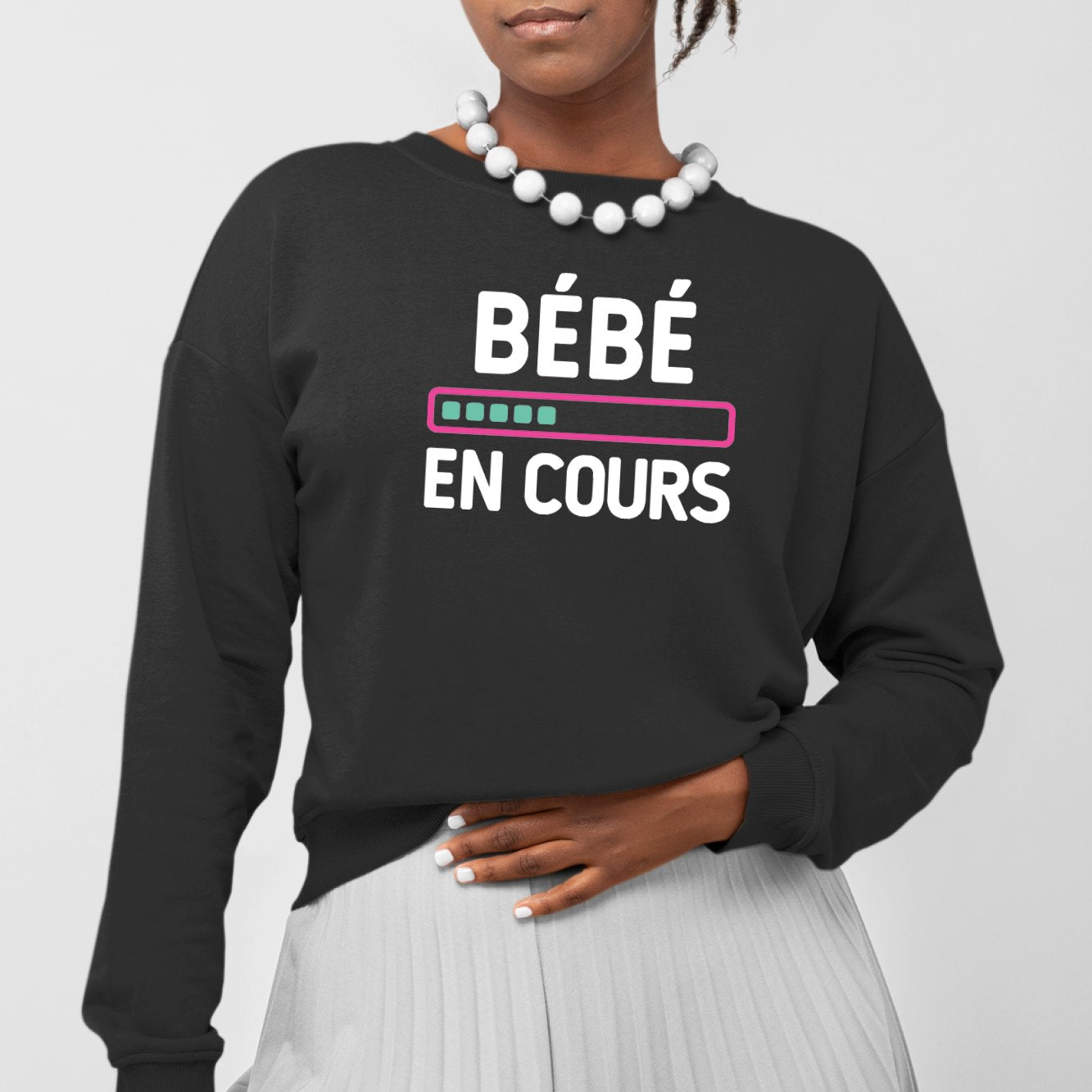 Sweat Adulte Bébé en cours Noir