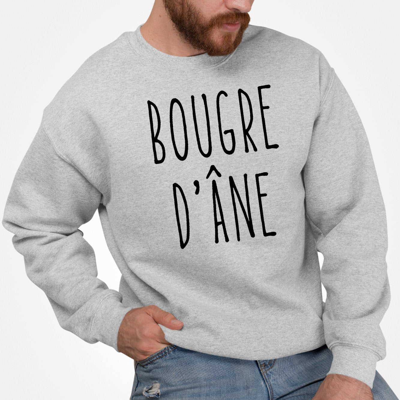 Sweat Adulte Bougre d'âne Gris