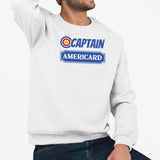 Sweat Adulte Captain Americard Blanc