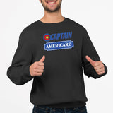 Sweat Adulte Captain Americard Noir