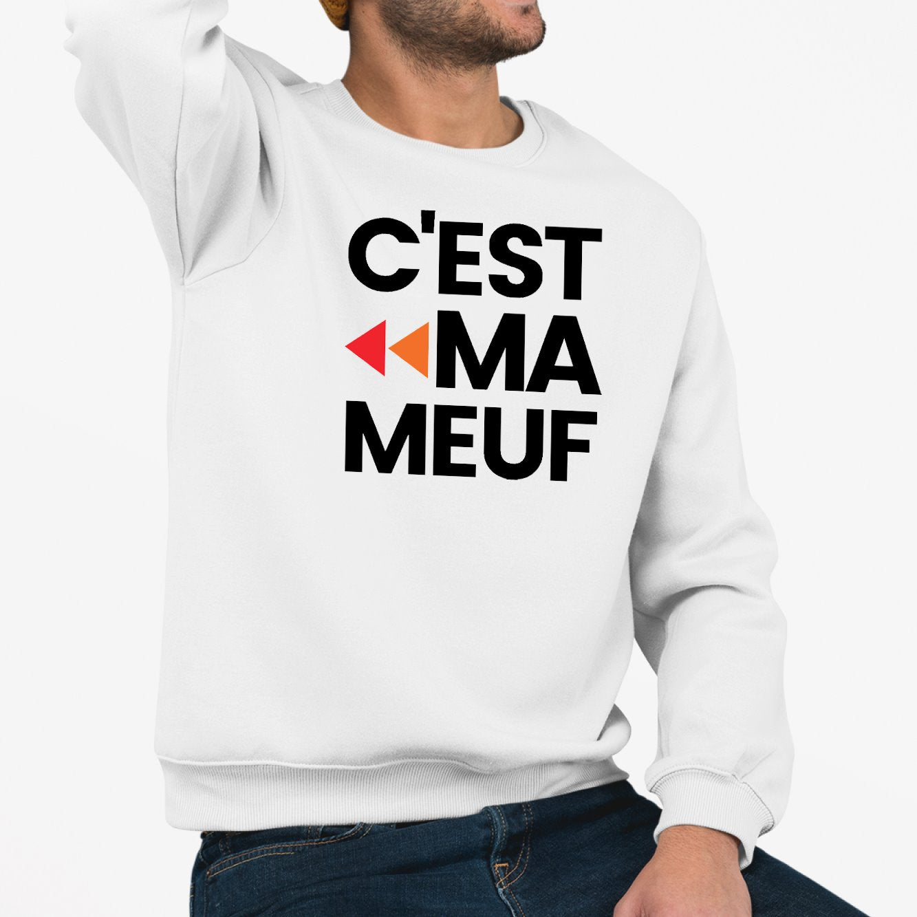 Sweat Adulte C'est ma meuf Blanc