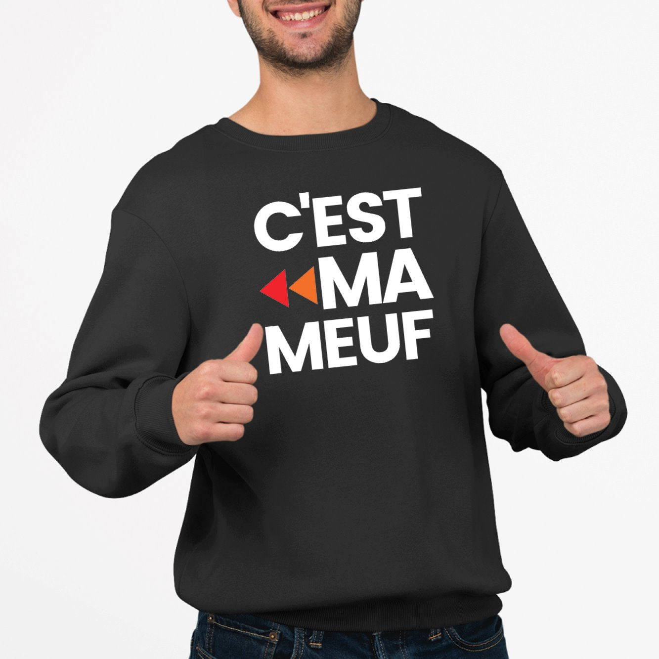 Sweat Adulte C'est ma meuf Noir