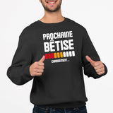 Sweat Adulte Chargement prochaine bêtise Noir