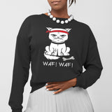 Sweat Adulte Chat bad boy Noir