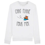 Sweat Adulte Chat plane pour moi 