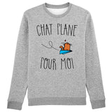 Sweat Adulte Chat plane pour moi 