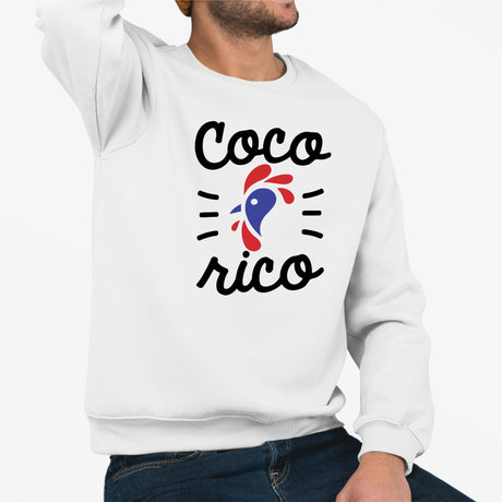 Sweat Adulte Cocorico Blanc