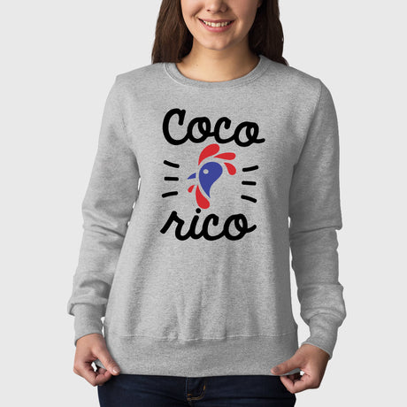 Sweat Adulte Cocorico Gris