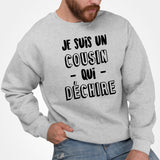 Sweat Adulte Cousin qui déchire Gris