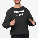 Sweat Adulte Erreur 404 Noir