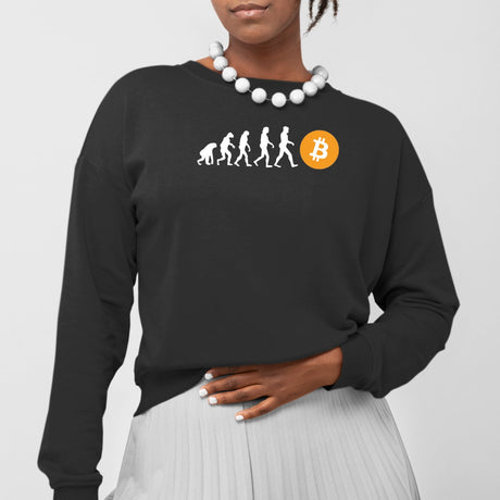 Sweat Adulte Évolution Bitcoin Noir