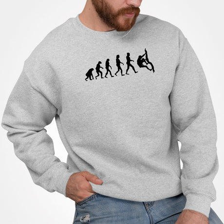 Sweat Adulte Évolution escalade Gris