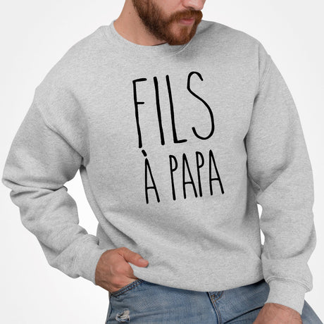 Sweat Adulte Fils à papa Gris