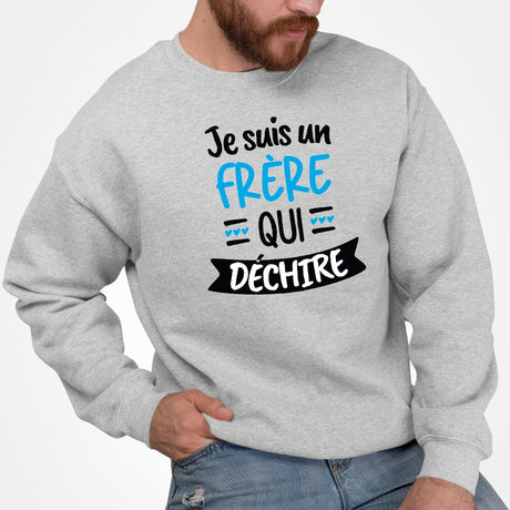 Sweat Adulte Frère qui déchire Gris