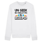 Sweat Adulte Geek level-up 