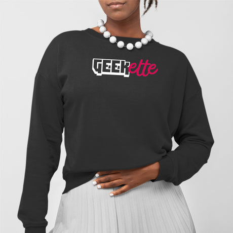 Sweat Adulte Geekette Noir