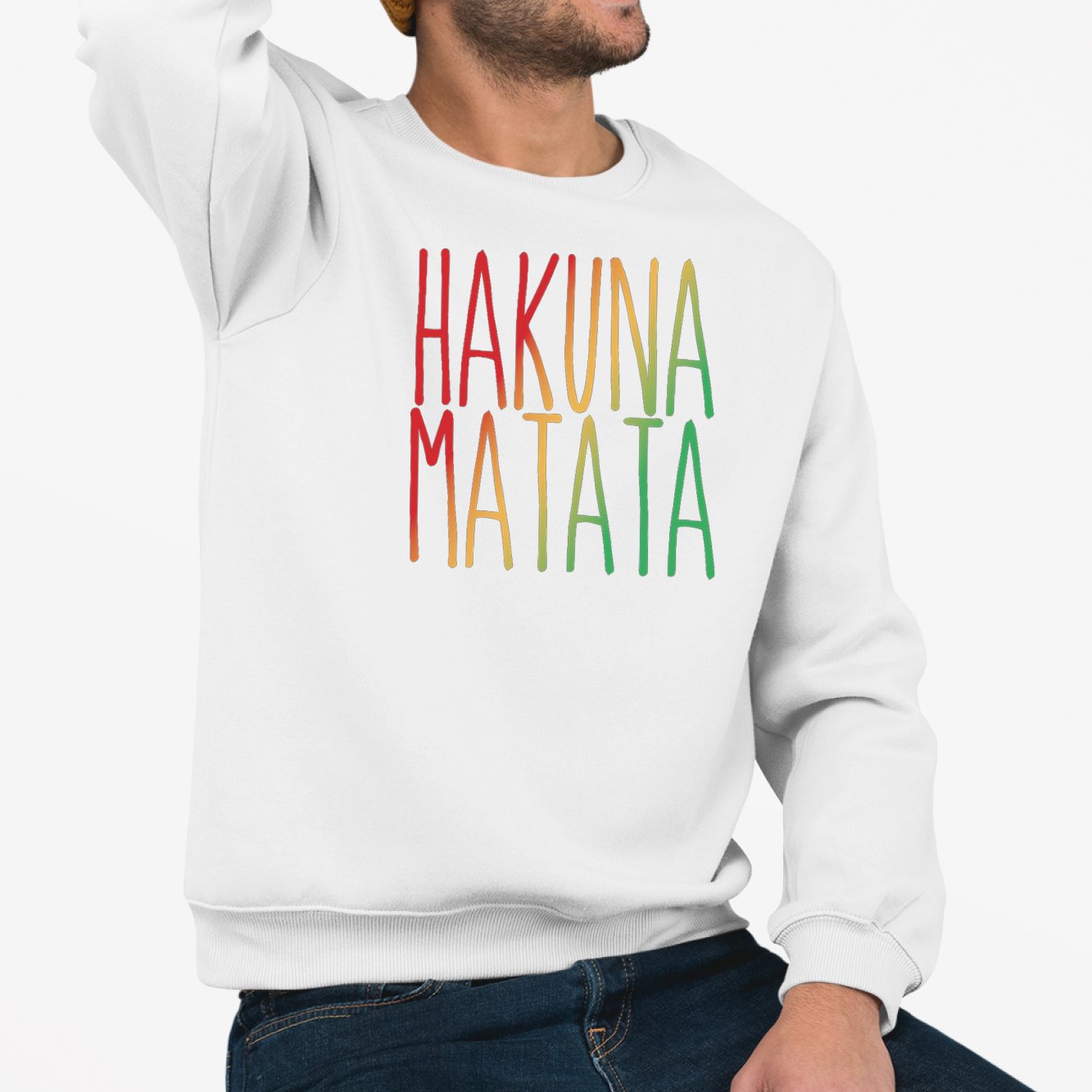 Sweat Adulte Hakuna Matata Blanc