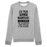 Sweat Adulte J'ai trois filles magnifiques 