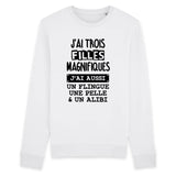 Sweat Adulte J'ai trois filles magnifiques 