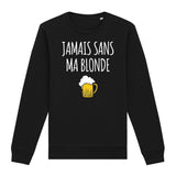 Sweat Adulte Jamais sans ma blonde 