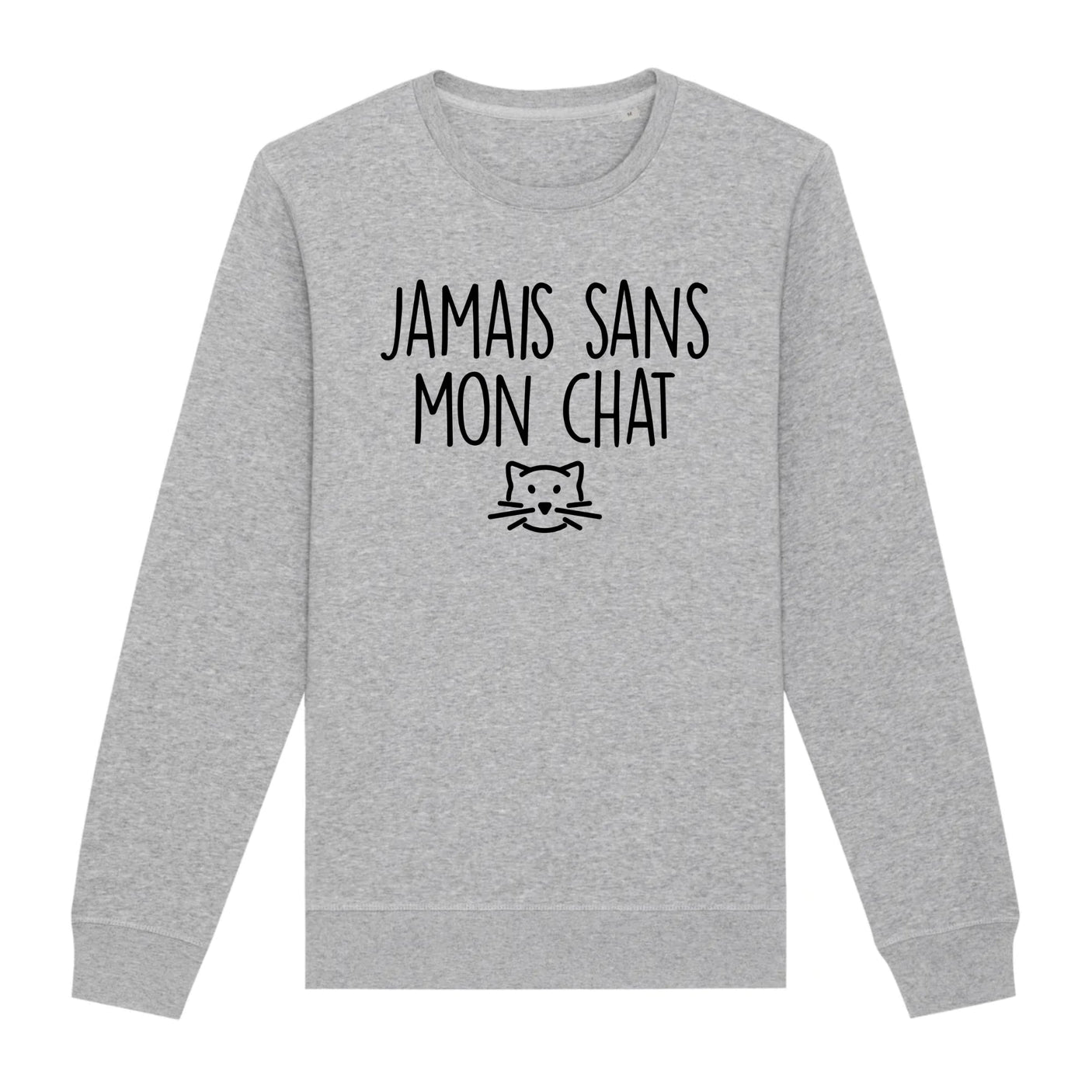 Sweat Adulte Jamais sans mon chat 