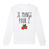 Sweat Adulte Je mange pour 2 