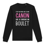 Sweat Adulte Je suis canon mais je ne cherche pas un boulet 