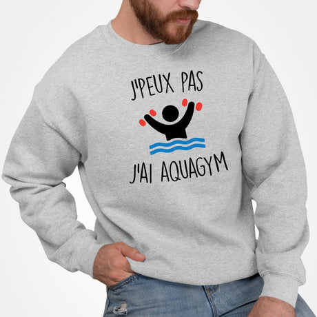 Sweat Adulte J'peux pas j'ai aquagym Gris