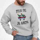 Sweat Adulte J'peux pas j'ai aviron Gris