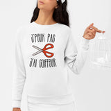 Sweat Adulte J'peux pas j'ai coiffeur Blanc