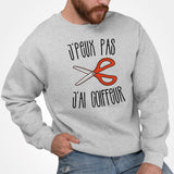 Sweat Adulte J'peux pas j'ai coiffeur Gris